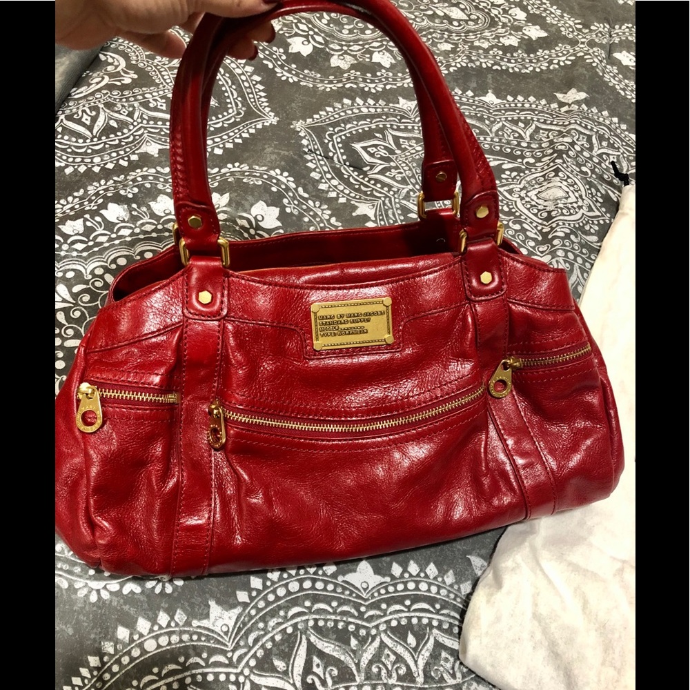 Marc Jacobs Signature Red Genuine Leather Bag